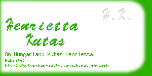 henrietta kutas business card